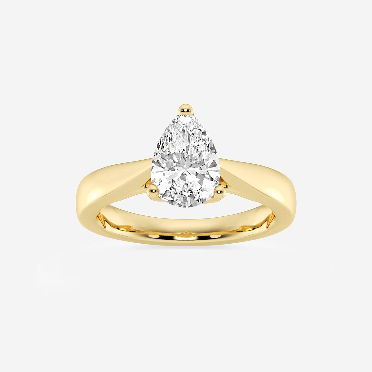 1 1/2 ctw Pear Lab Grown Diamond Floral Solitaire Engagement Ring