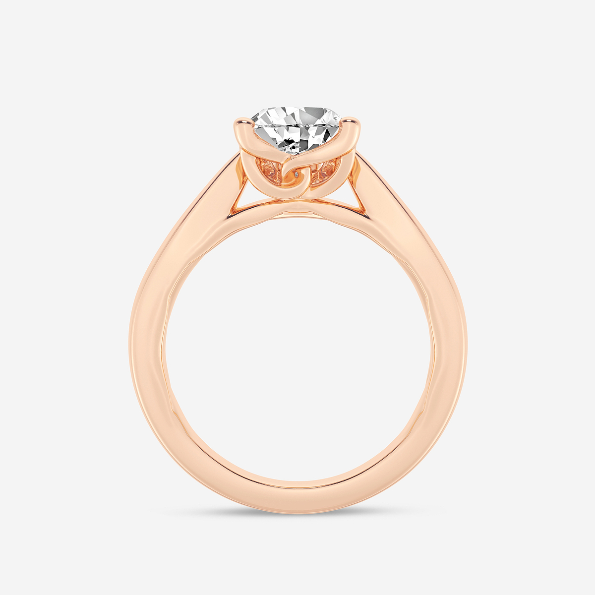 Additional Image 1 for  2 ctw Pear Lab Grown Diamond Floral Solitaire Engagement Ring