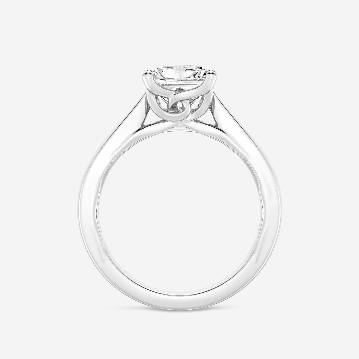 Additional Image 1 for  1 1/2 ctw Princess Lab Grown Diamond Floral Solitaire Engagement Ring