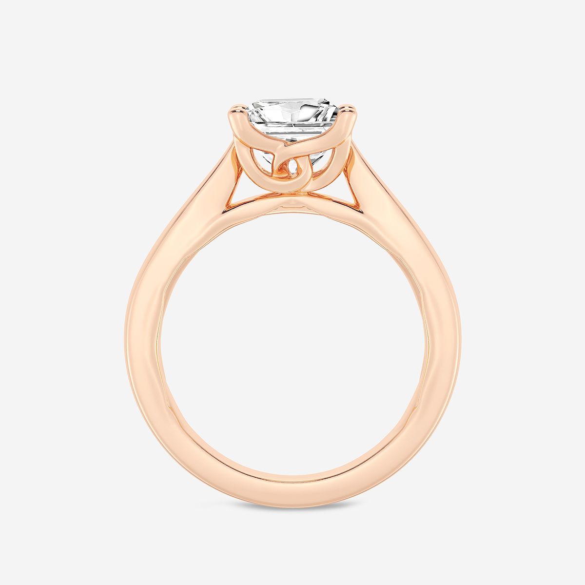 Additional Image 1 for  2 ctw Princess Lab Grown Diamond Floral Solitaire Engagement Ring