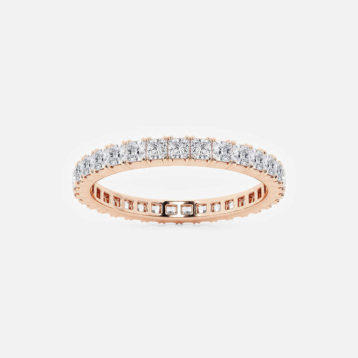 1 ctw Princess Lab Grown Diamond Eternity Band - 2.2mm Width