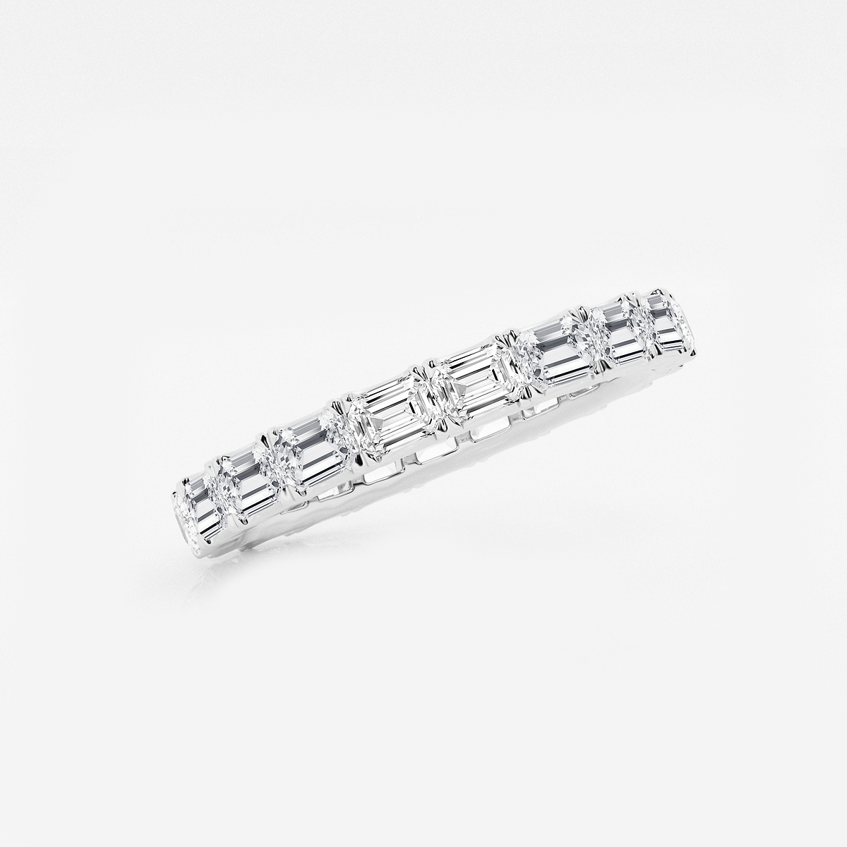 Additional Image 1 for  2 ctw East-West Emerald Lab Grown Diamond Eternity Band - 2.5mm Width