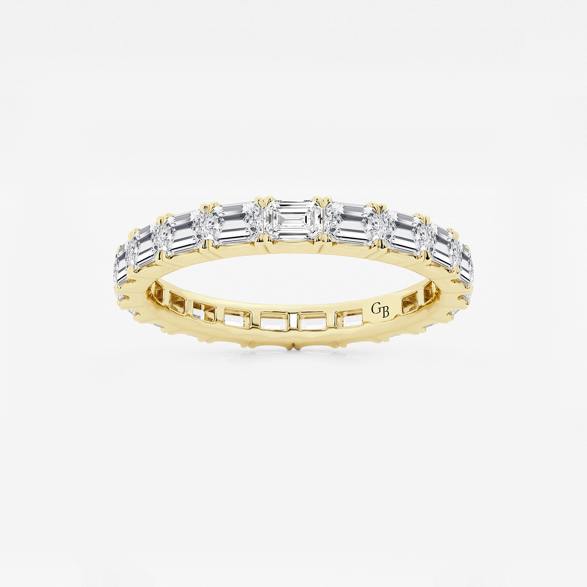 Renata 2 ctw East-West Emerald Lab Grown Diamond Eternity Band