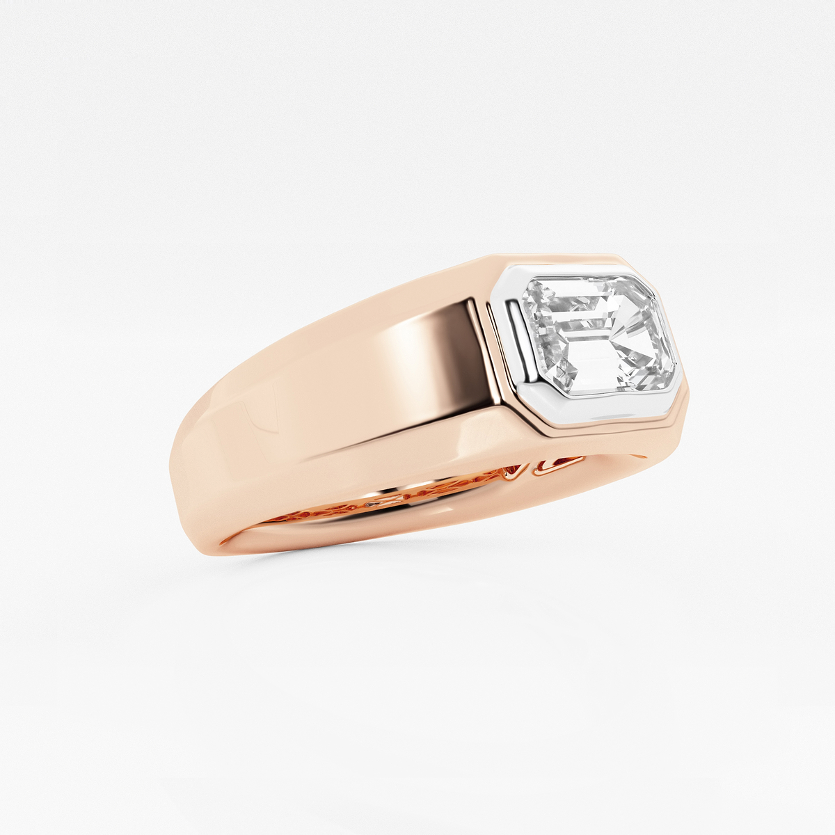 Additional Image 1 for  2 ctw Emerald Lab Grown Diamond Polished Solitaire Ring