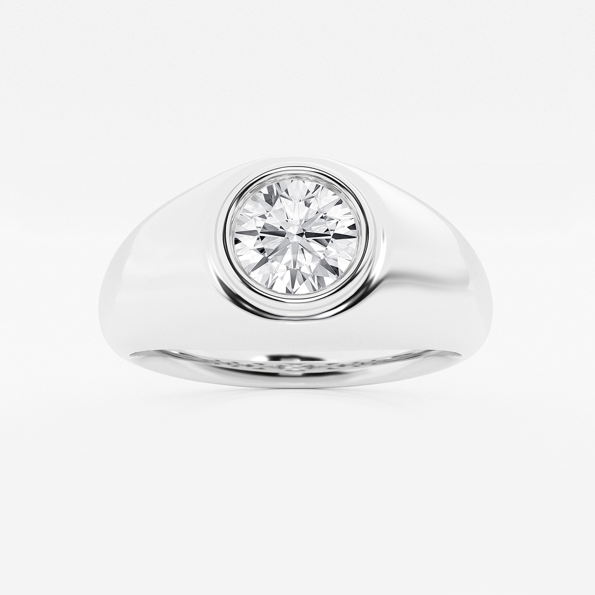1 1/2 ctw Round Lab Grown Diamond Polished Solitaire Ring