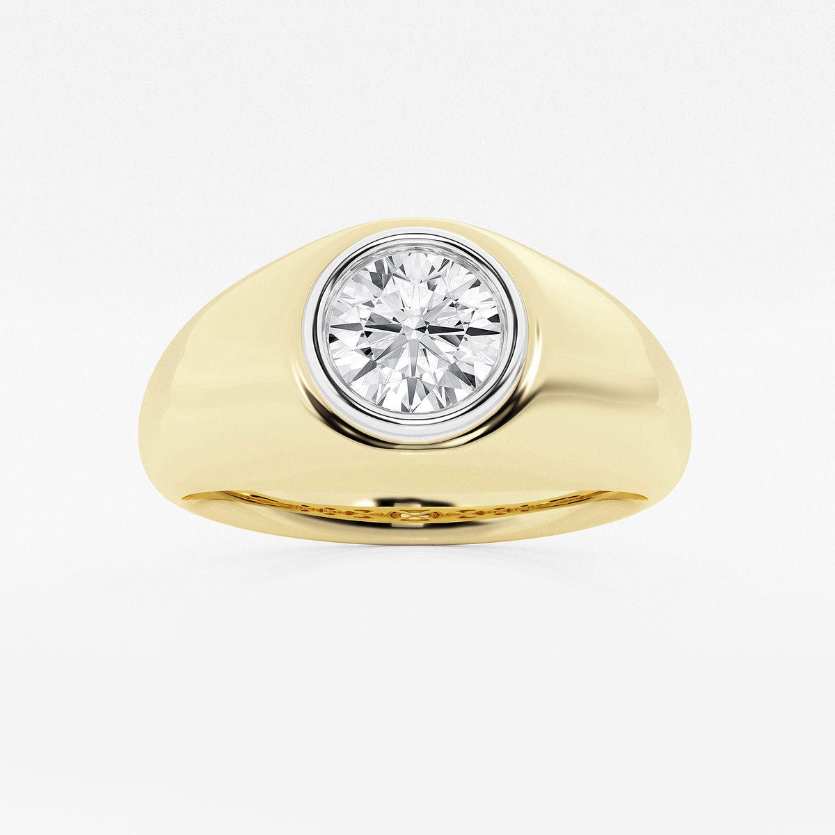 1 1/2 ctw Round Lab Grown Diamond Polished Solitaire Ring