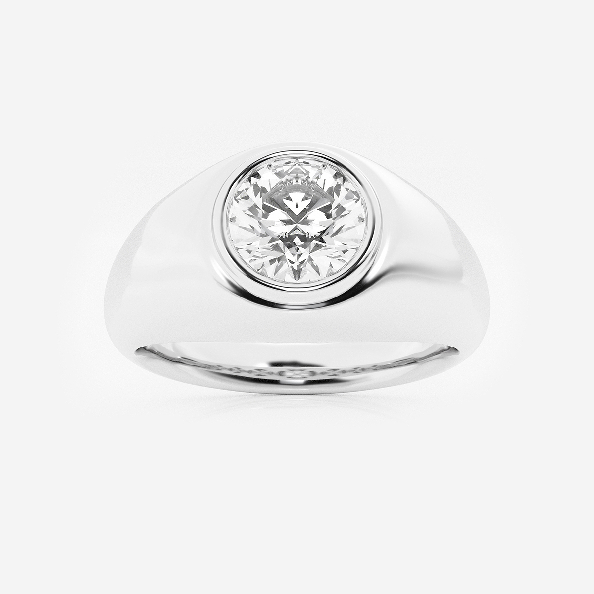 2 ctw Round Lab Grown Diamond Polished Solitaire Ring