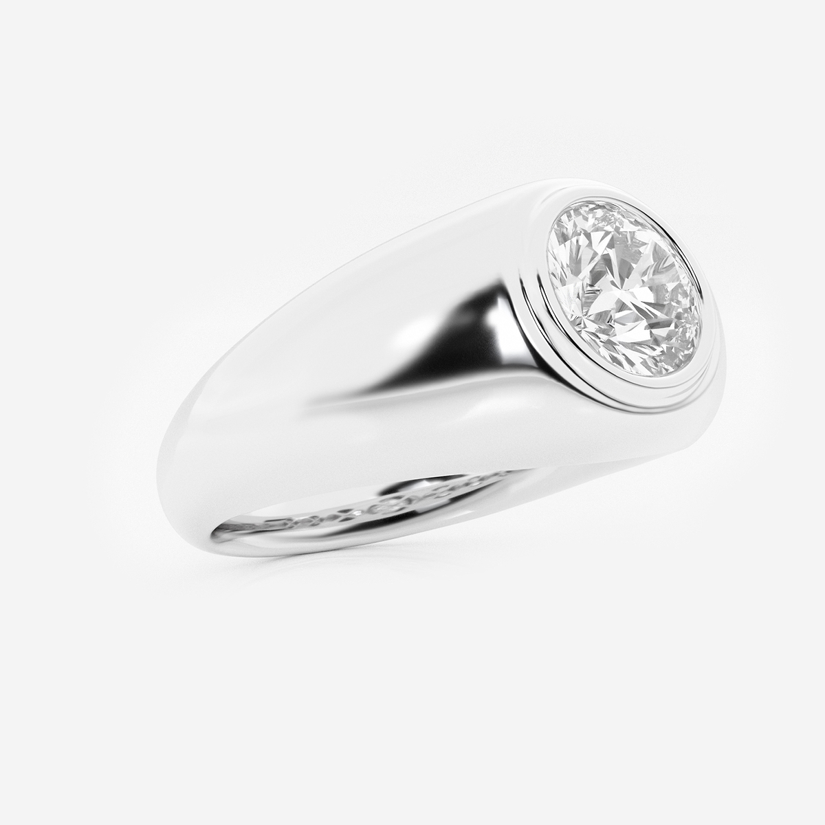 Additional Image 1 for  2 ctw Round Lab Grown Diamond Polished Solitaire Ring