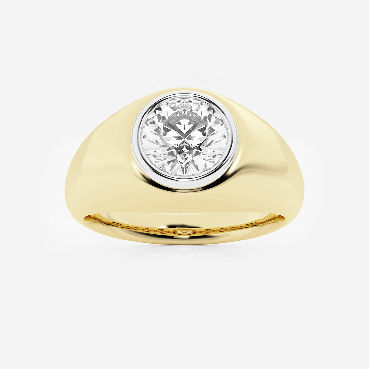 2 ctw Round Lab Grown Diamond Polished Solitaire Ring