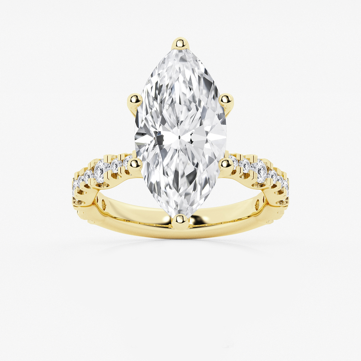 6 3/4 ctw Marquise Lab Grown Diamond Station Engagement Ring