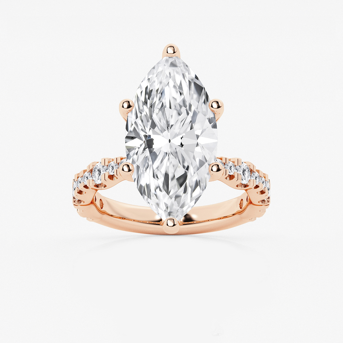 8 3/4 ctw Marquise Lab Grown Diamond Station Engagement Ring