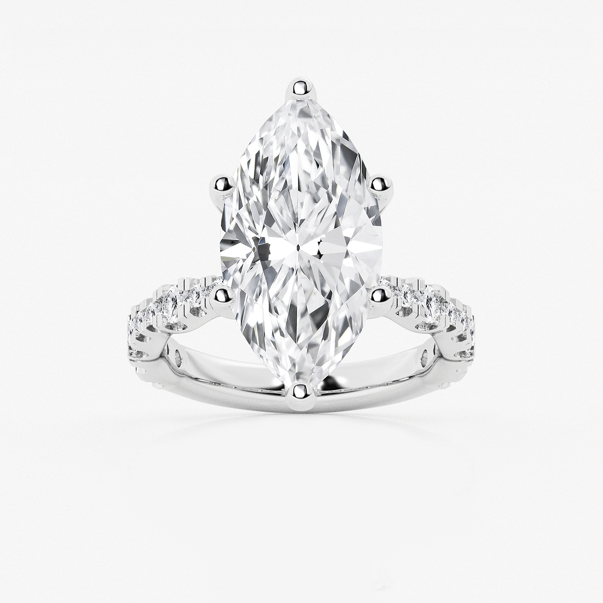 8 3/4 ctw Marquise Lab Grown Diamond Station Engagement Ring
