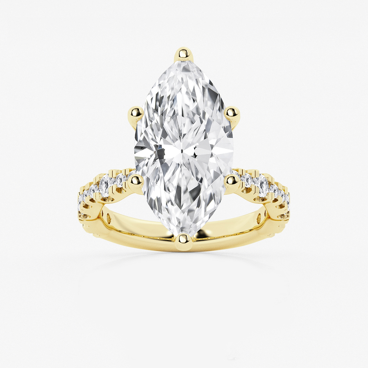 8 3/4 ctw Marquise Lab Grown Diamond Station Engagement Ring