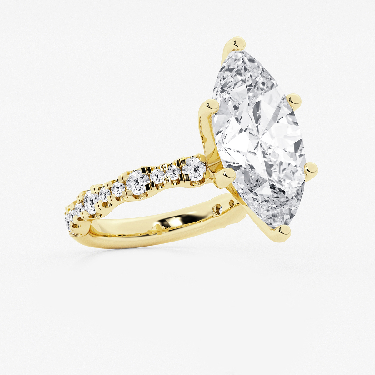 Additional Image 1 for  8 3/4 ctw Marquise Lab Grown Diamond Station Engagement Ring