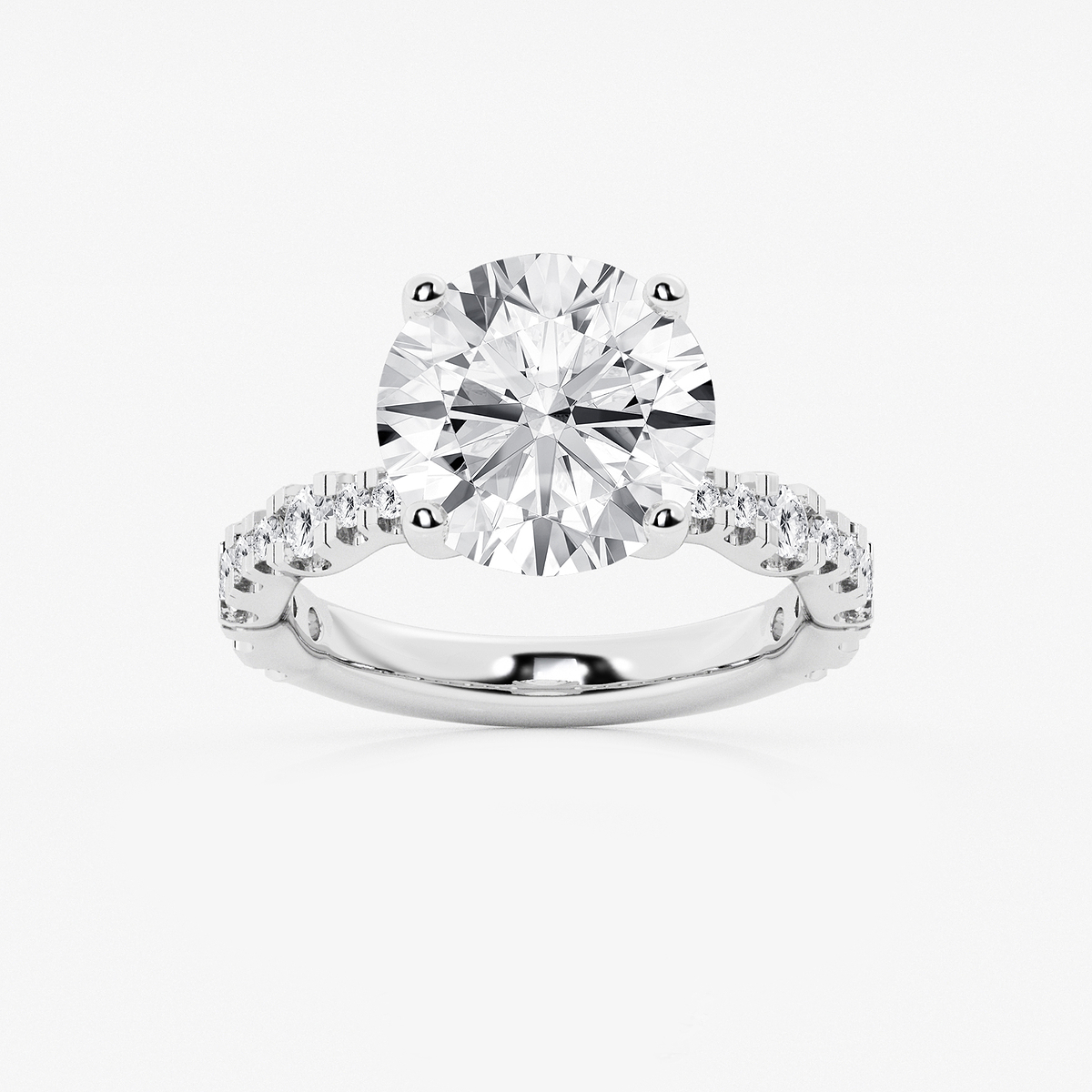 6 3/4 ctw Round Lab Grown Diamond Station Engagement Ring
