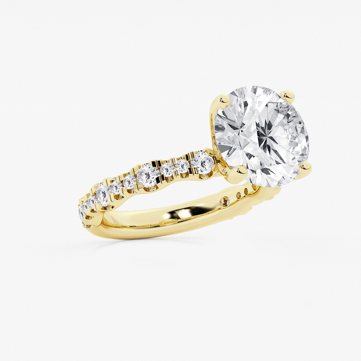 Additional Image 1 for  6 3/4 ctw Round Lab Grown Diamond Station Engagement Ring