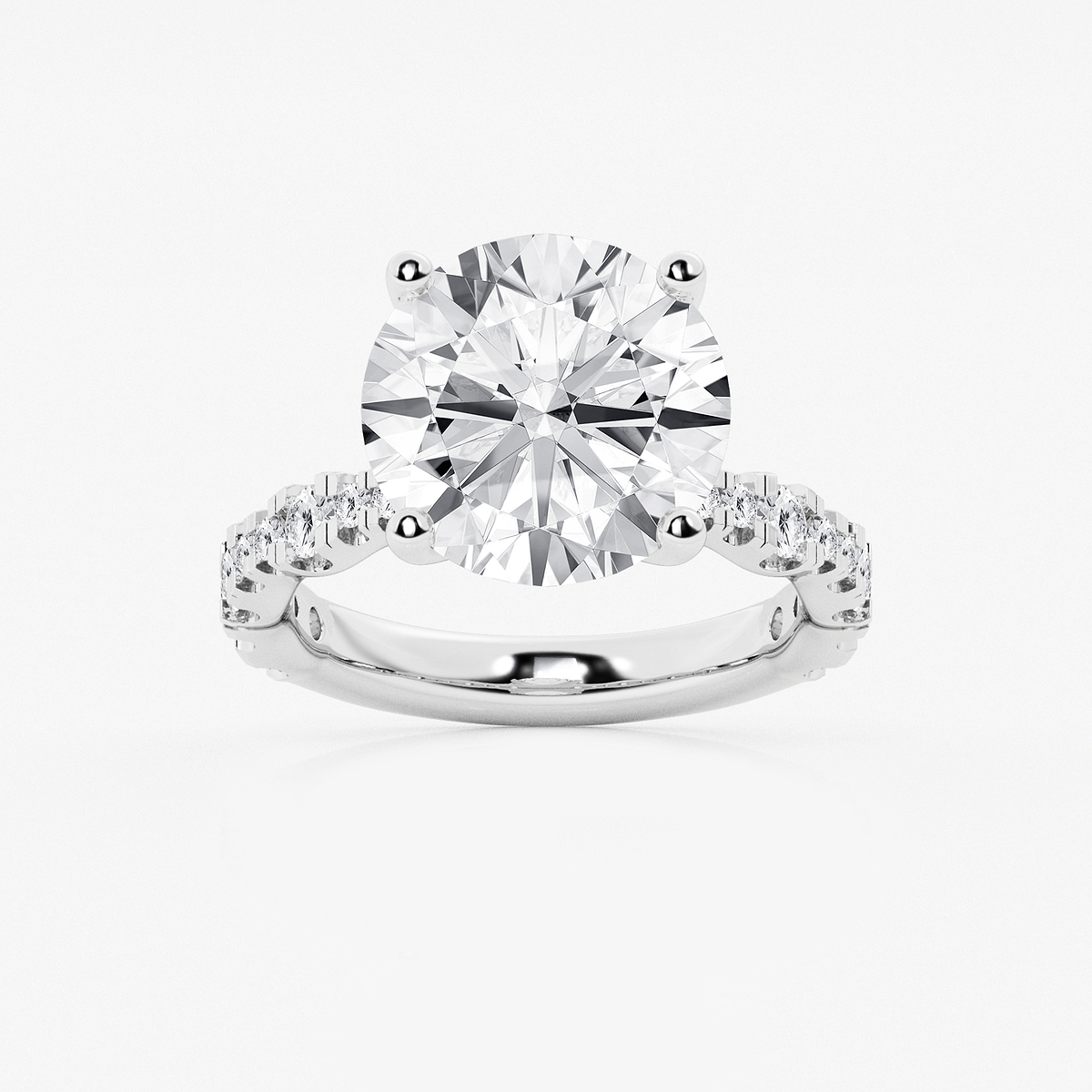 8 3/4 ctw Round Lab Grown Diamond Station Engagement Ring