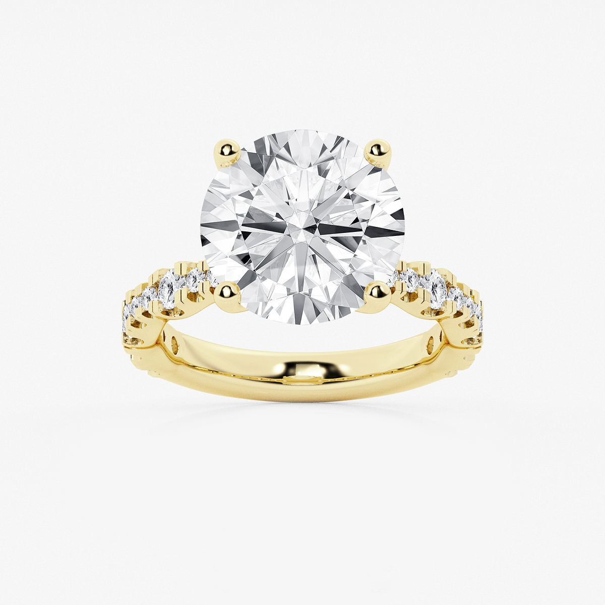 8 3/4 ctw Round Lab Grown Diamond Station Engagement Ring
