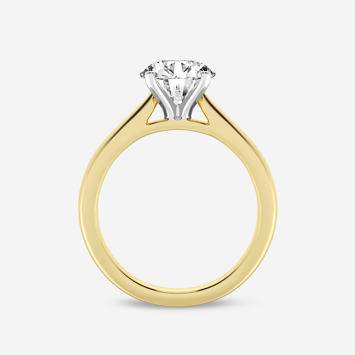 Additional Image 1 for  1 1/2 ctw Round Lab Grown Diamond Cathedral Solitaire Engagement Ring