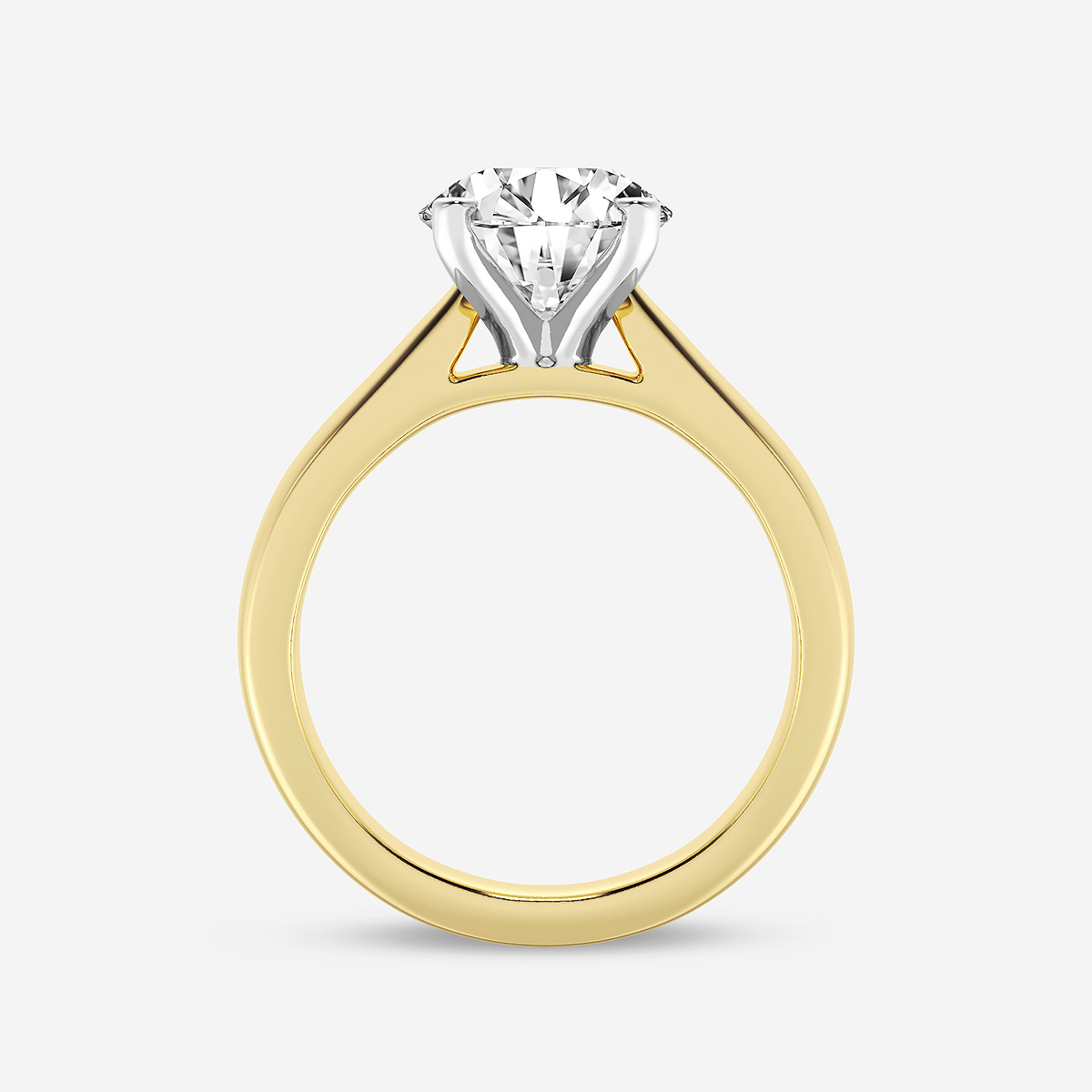 Additional Image 1 for  2 ctw Round Lab Grown Diamond Cathedral Solitaire Engagement Ring