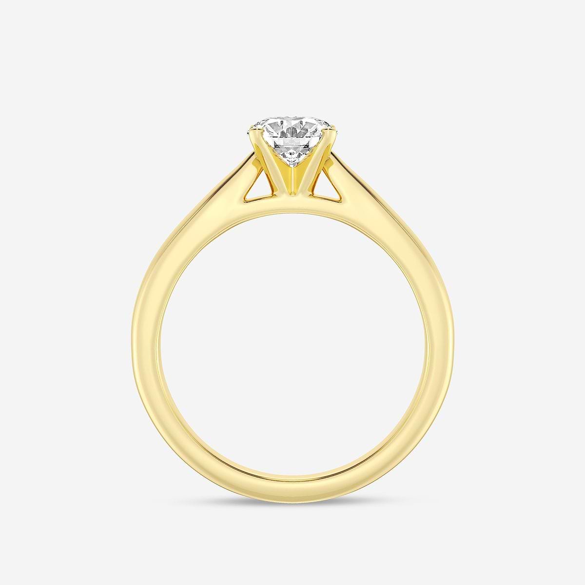 Additional Image 1 for  1 ctw Oval Lab Grown Diamond Cathedral Solitaire Engagement Ring