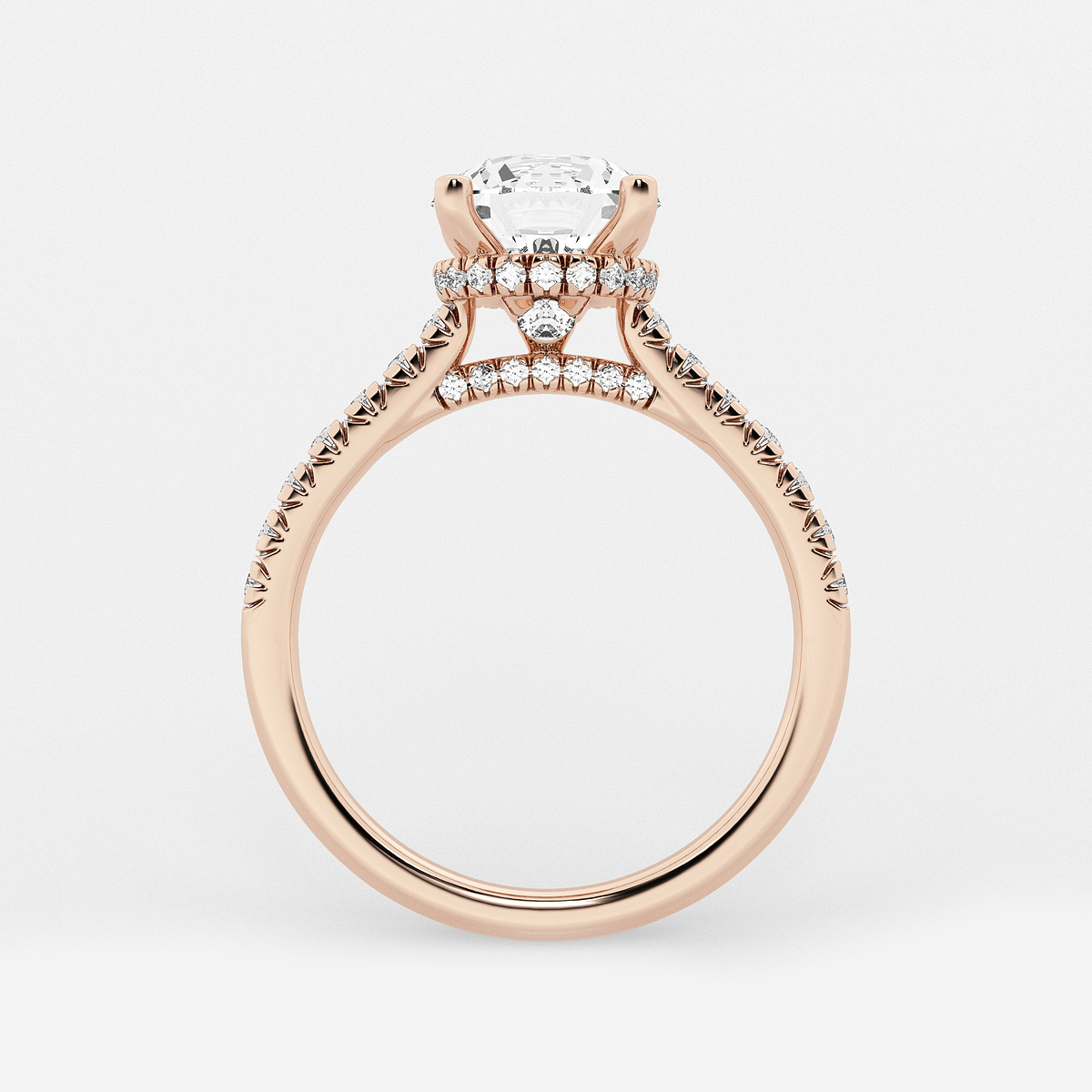Additional Image 1 for  2 1/2 ctw Round Lab Grown Diamond Hidden Halo Engagement Ring