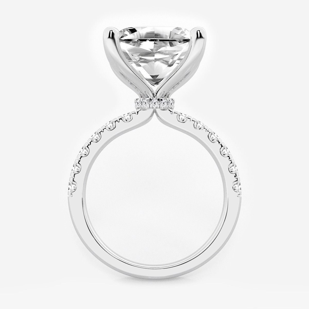 Shyra 7 1/2 ctw Asscher Lab Grown Diamond Hidden Halo Engagement