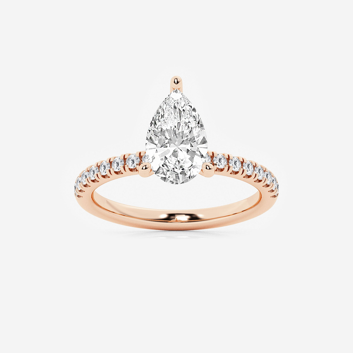 1 7/8 ctw Pear Lab Grown Diamond Hidden Halo Engagement Ring
