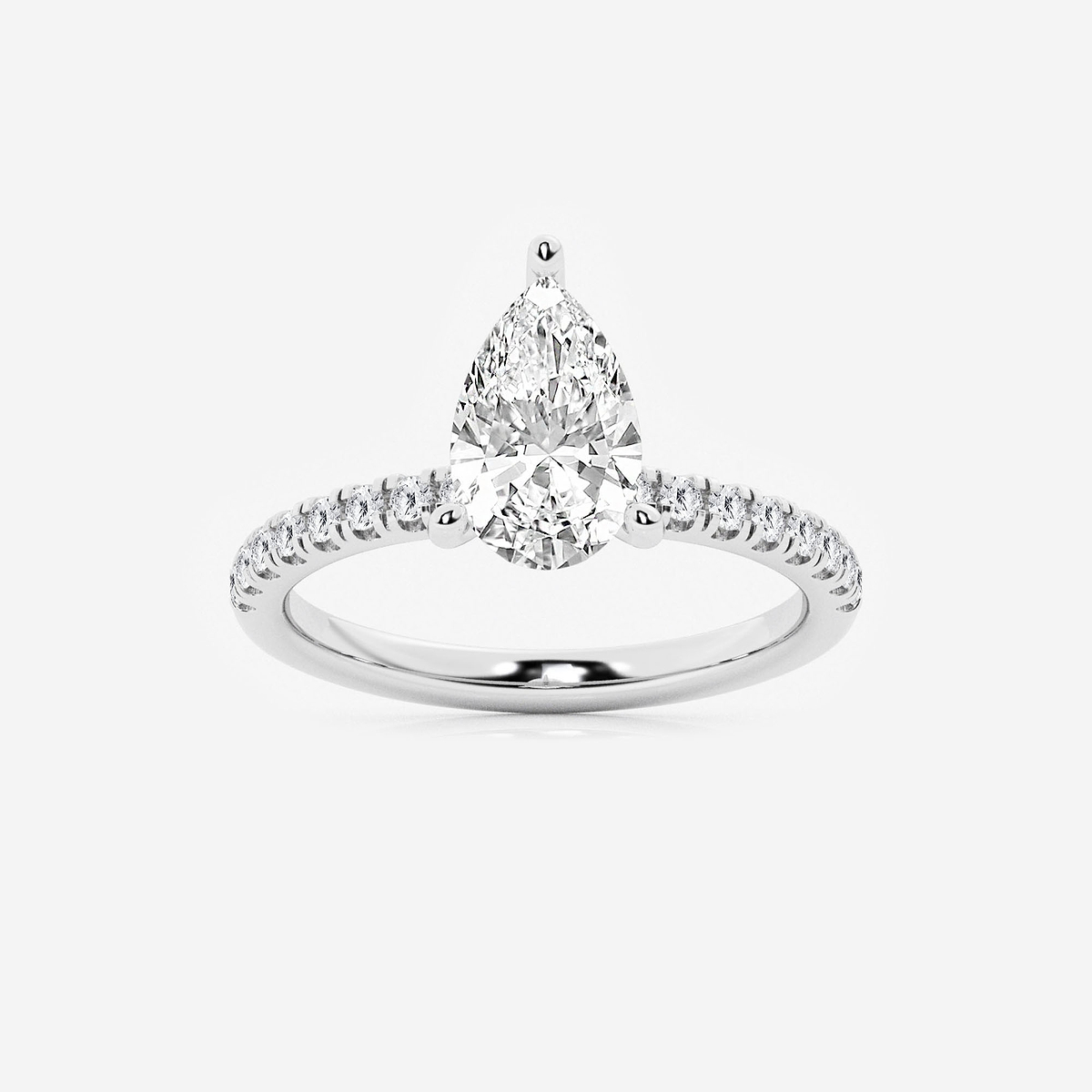 1 7/8 ctw Pear Lab Grown Diamond Hidden Halo Engagement Ring