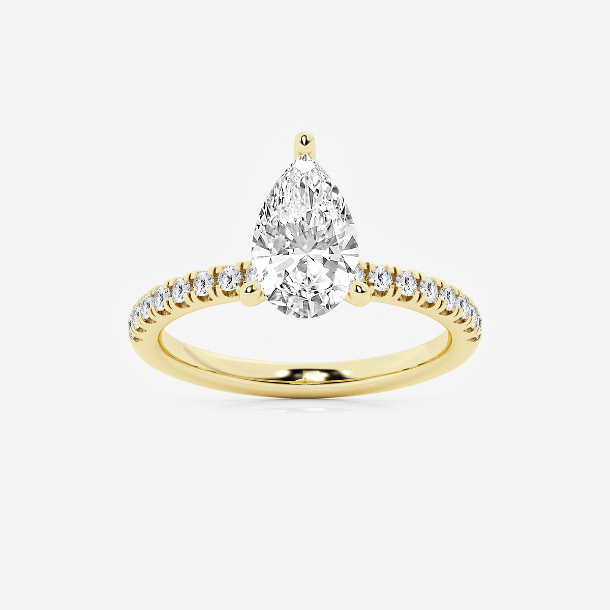 1 7/8 ctw Pear Lab Grown Diamond Hidden Halo Engagement Ring