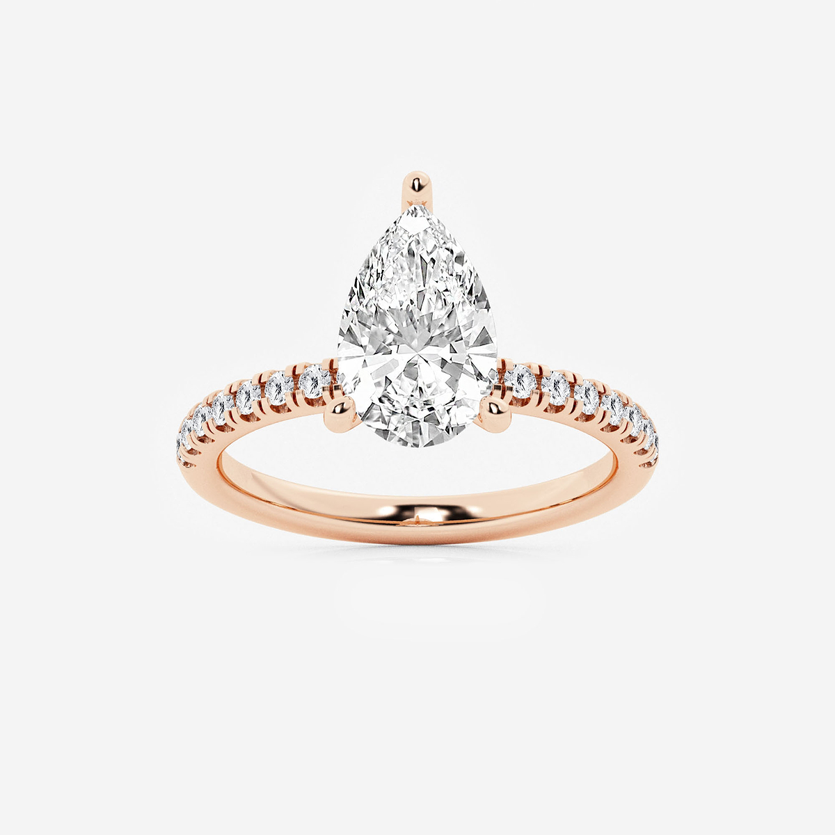 2 1/2 ctw Pear Lab Grown Diamond Hidden Halo Engagement Ring