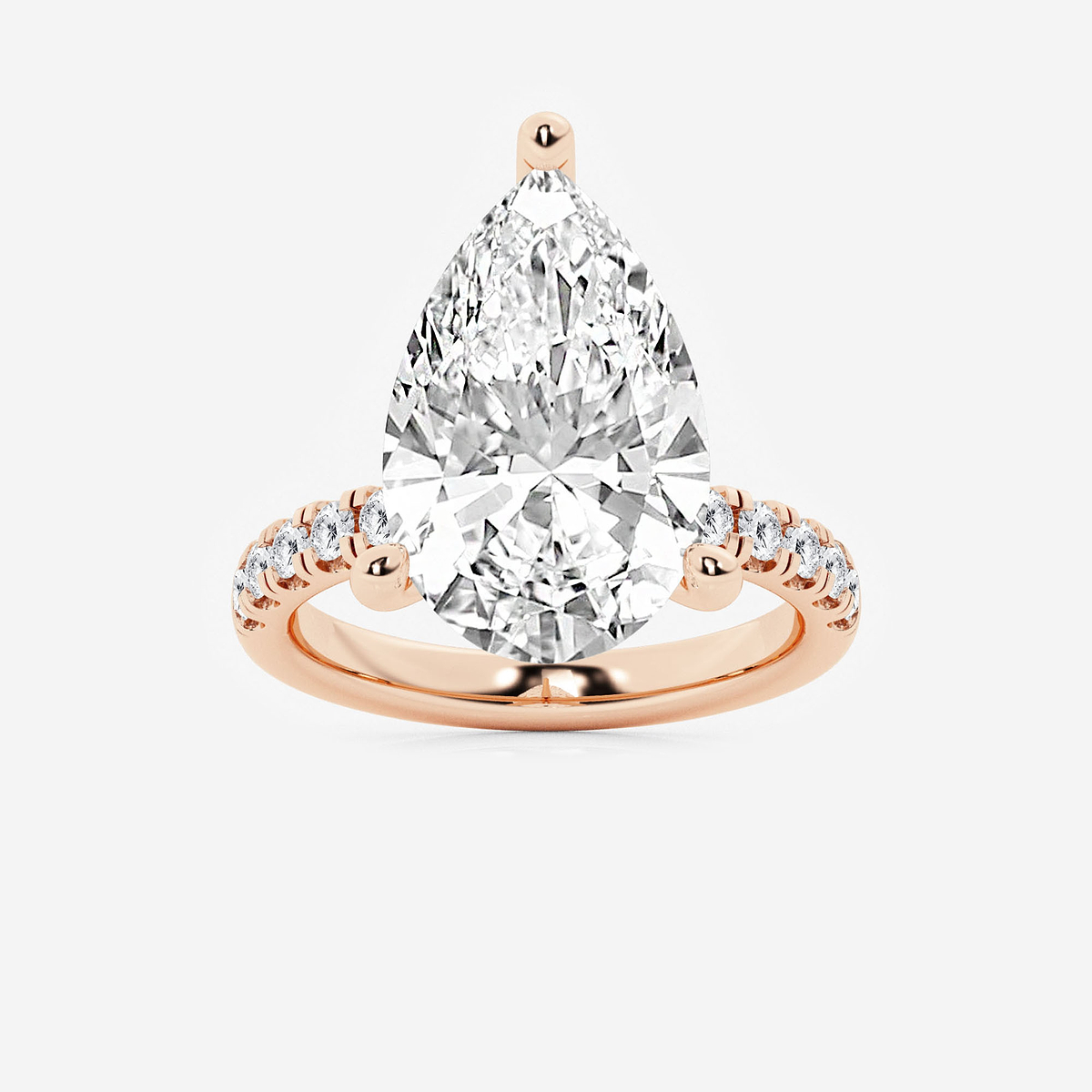 8 1/2 ctw Pear Lab Grown Diamond Hidden Halo Engagement Ring