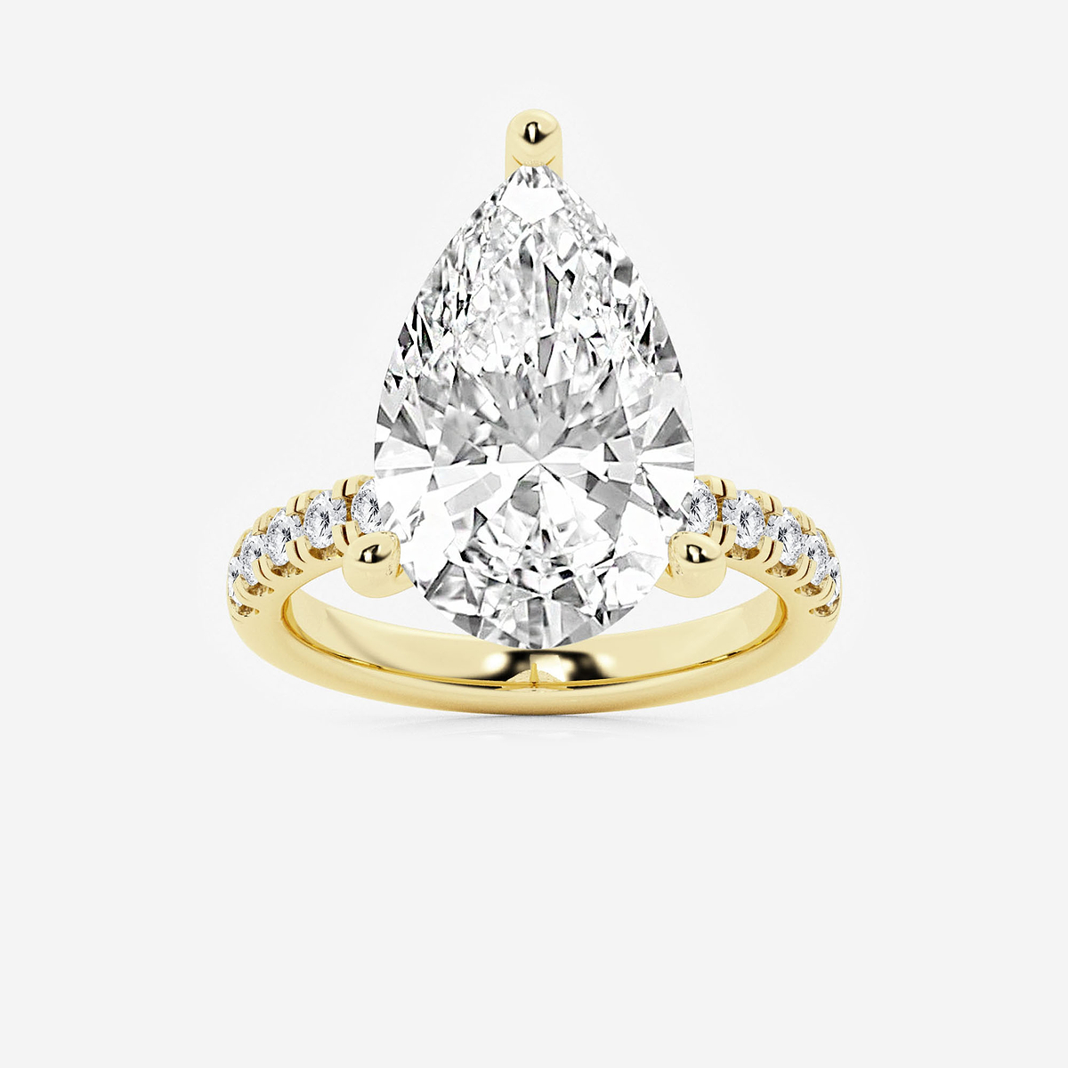 8 1/2 ctw Pear Lab Grown Diamond Hidden Halo Engagement Ring