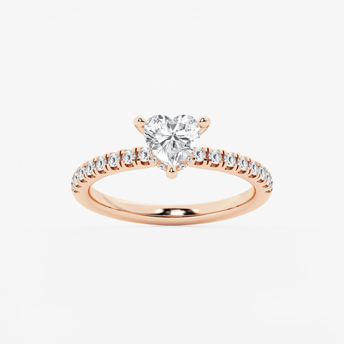 1 ctw Heart Lab Grown Diamond Hidden Halo Engagement Ring