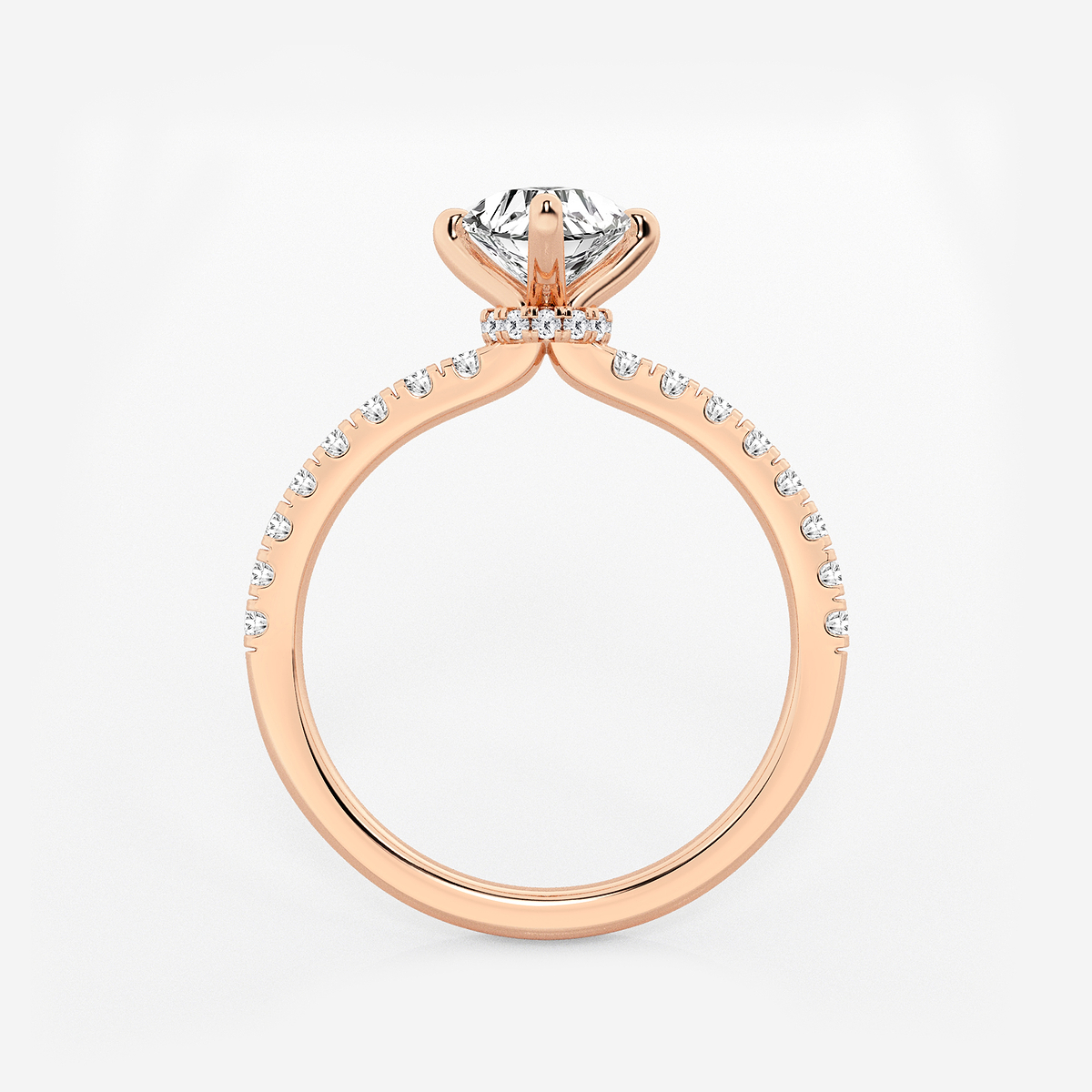Additional Image 1 for  1 ctw Heart Lab Grown Diamond Hidden Halo Engagement Ring