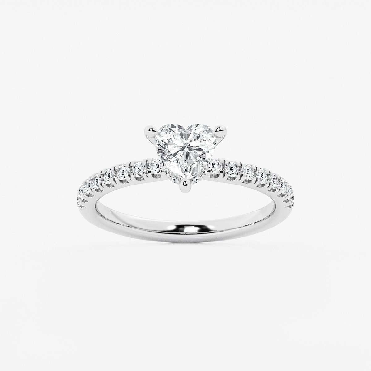 1 ctw Heart Lab Grown Diamond Hidden Halo Engagement Ring