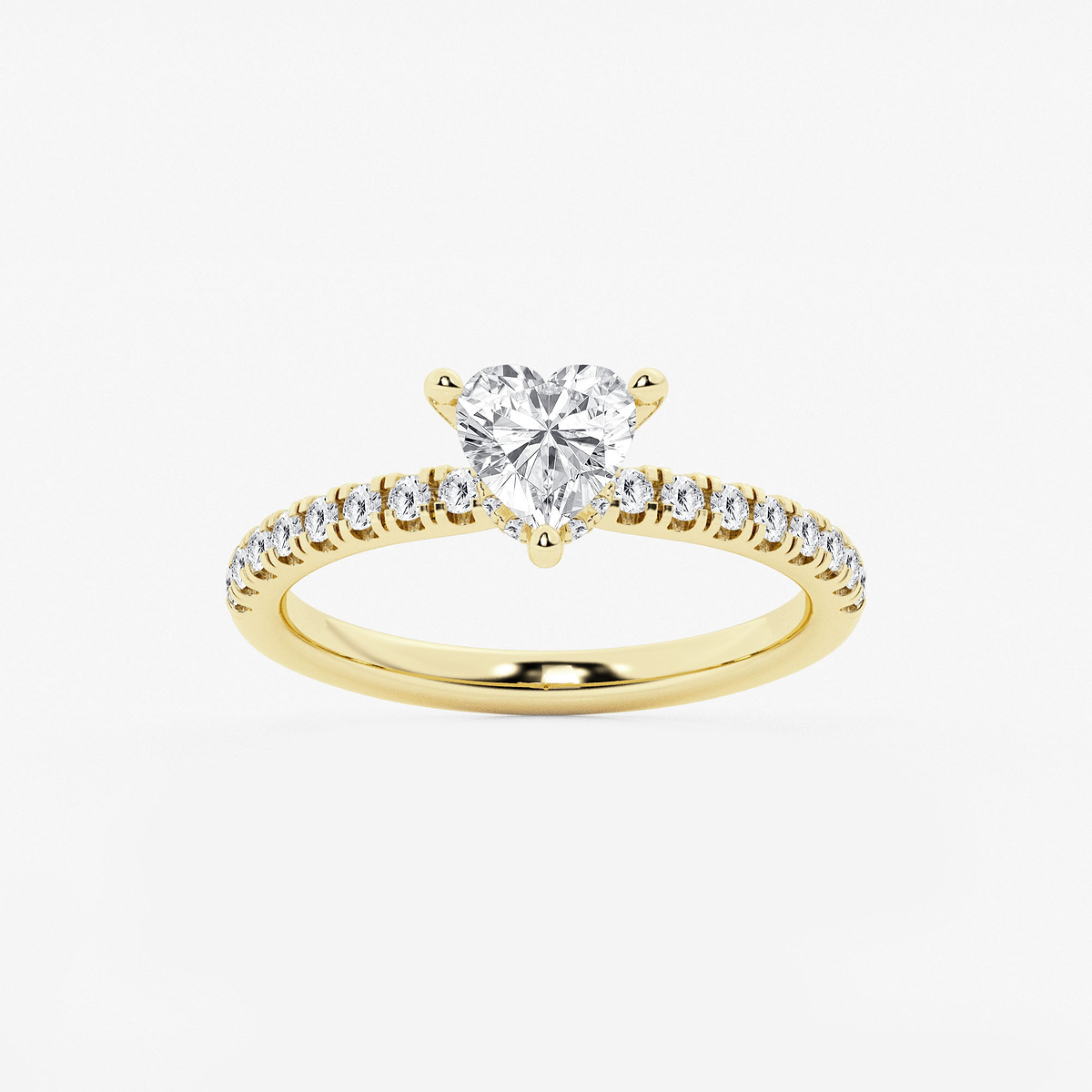 1 ctw Heart Lab Grown Diamond Hidden Halo Engagement Ring