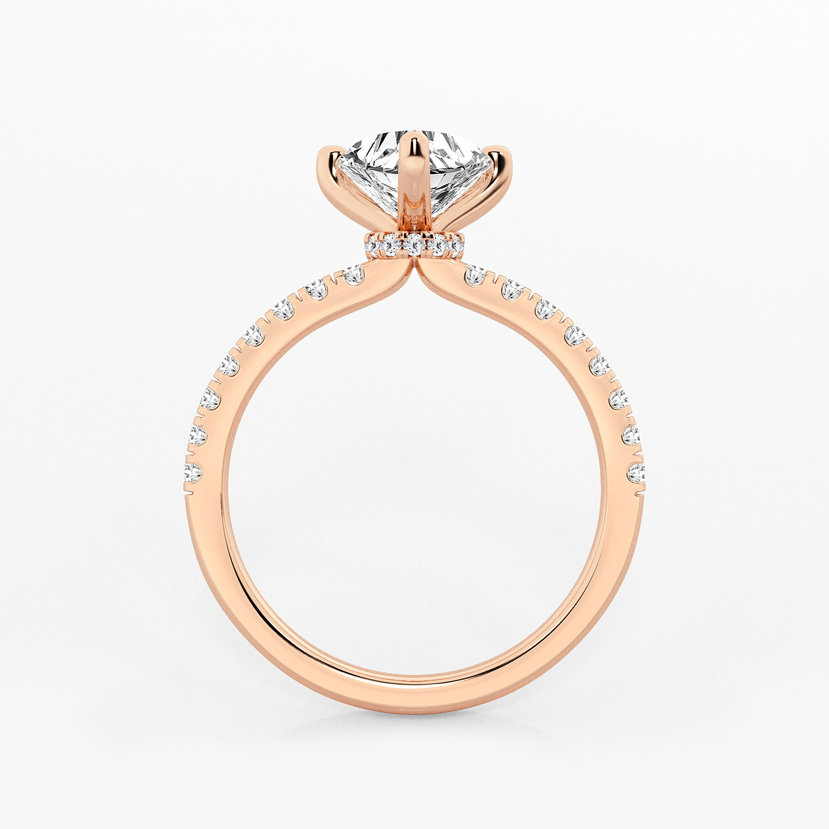 Additional Image 1 for  1 1/3 ctw Heart Lab Grown Diamond Hidden Halo Engagement Ring