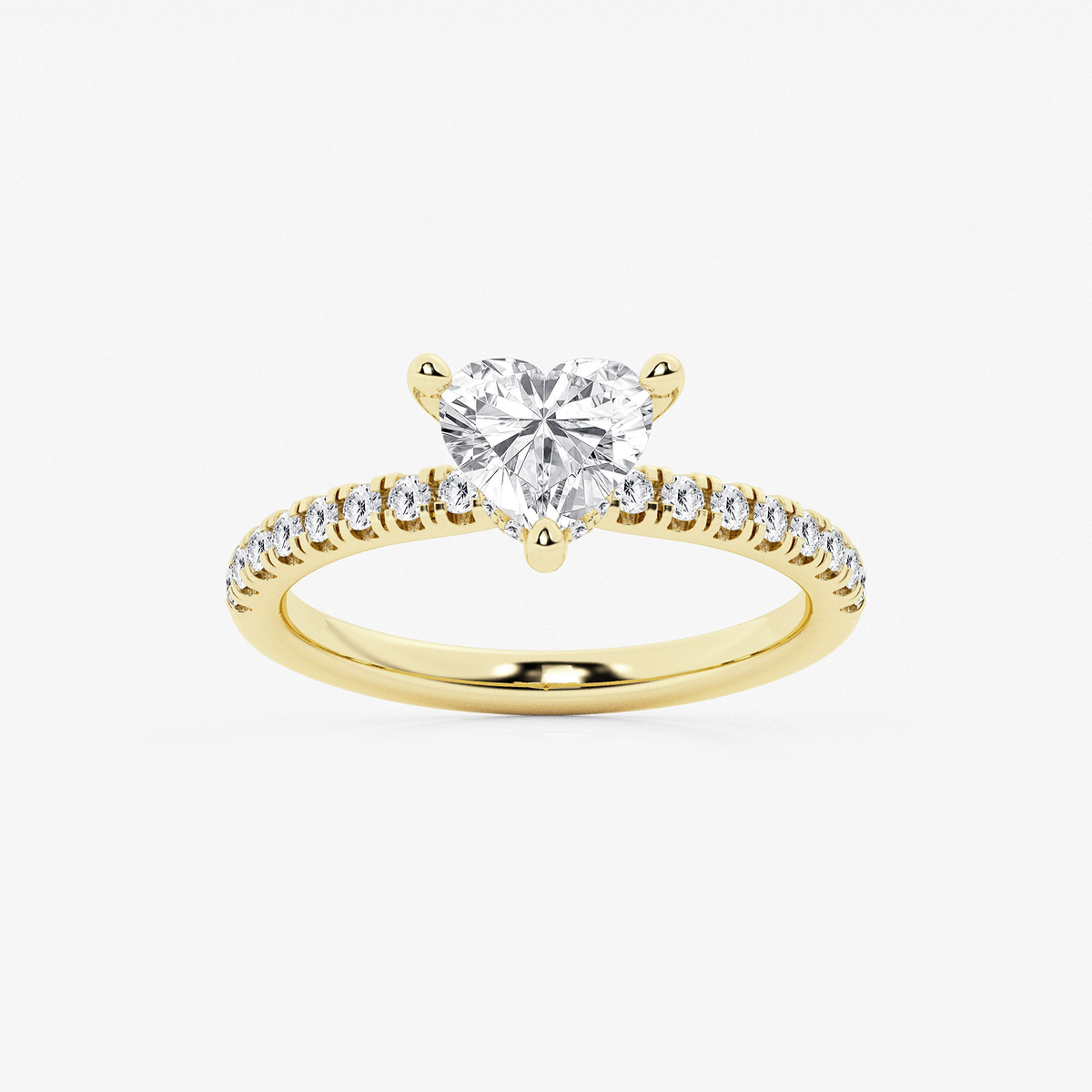1 1/3 ctw Heart Lab Grown Diamond Hidden Halo Engagement Ring
