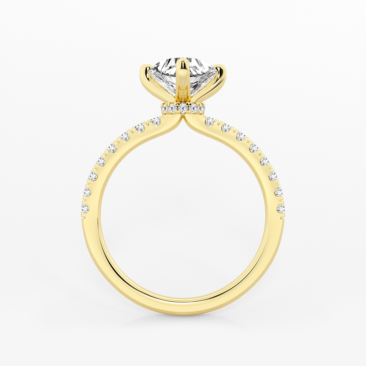 Additional Image 1 for  1 1/3 ctw Heart Lab Grown Diamond Hidden Halo Engagement Ring