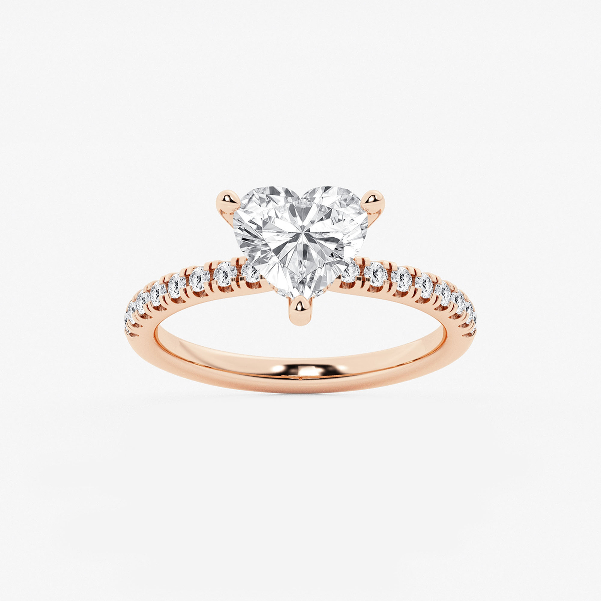 1 7/8 ctw Heart Lab Grown Diamond Hidden Halo Engagement Ring