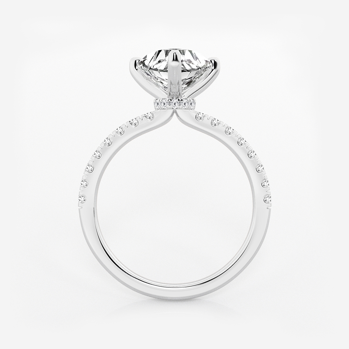 Additional Image 1 for  1 7/8 ctw Heart Lab Grown Diamond Hidden Halo Engagement Ring