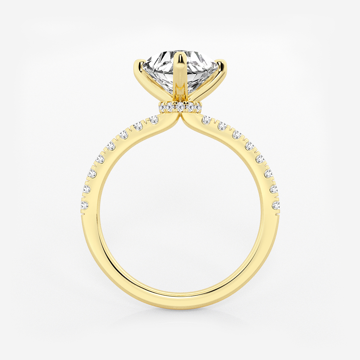 Additional Image 1 for  1 7/8 ctw Heart Lab Grown Diamond Hidden Halo Engagement Ring