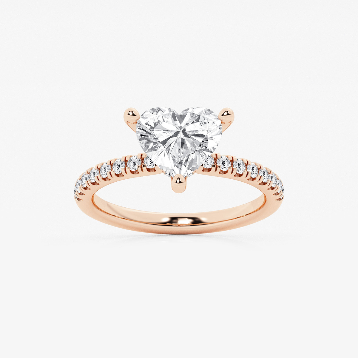 2 1/2 ctw Heart Lab Grown Diamond Hidden Halo Engagement Ring
