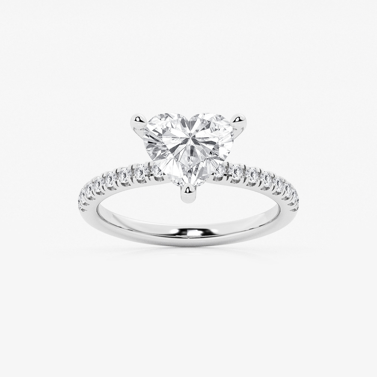 2 1/2 ctw Heart Lab Grown Diamond Hidden Halo Engagement Ring