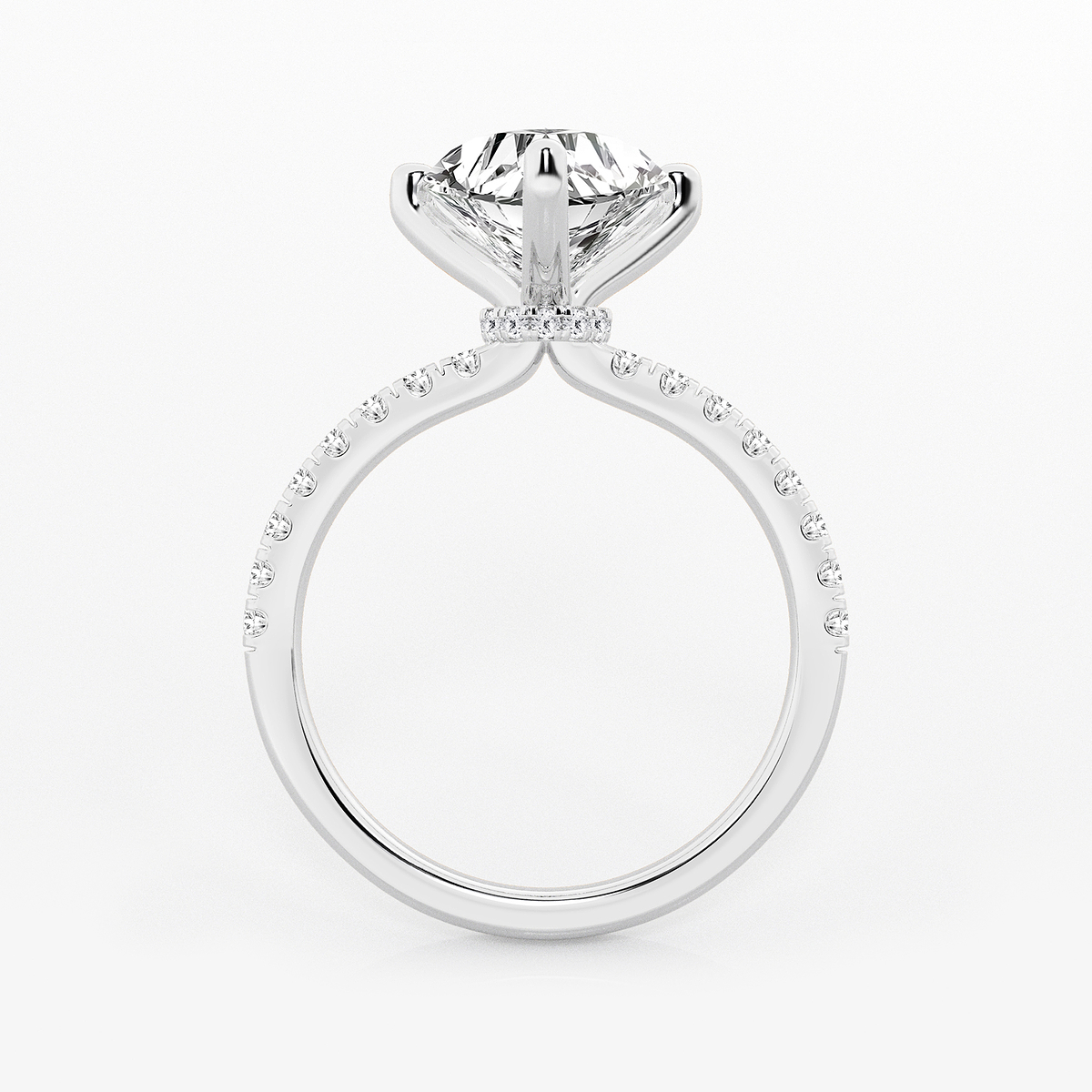 Additional Image 1 for  2 1/2 ctw Heart Lab Grown Diamond Hidden Halo Engagement Ring