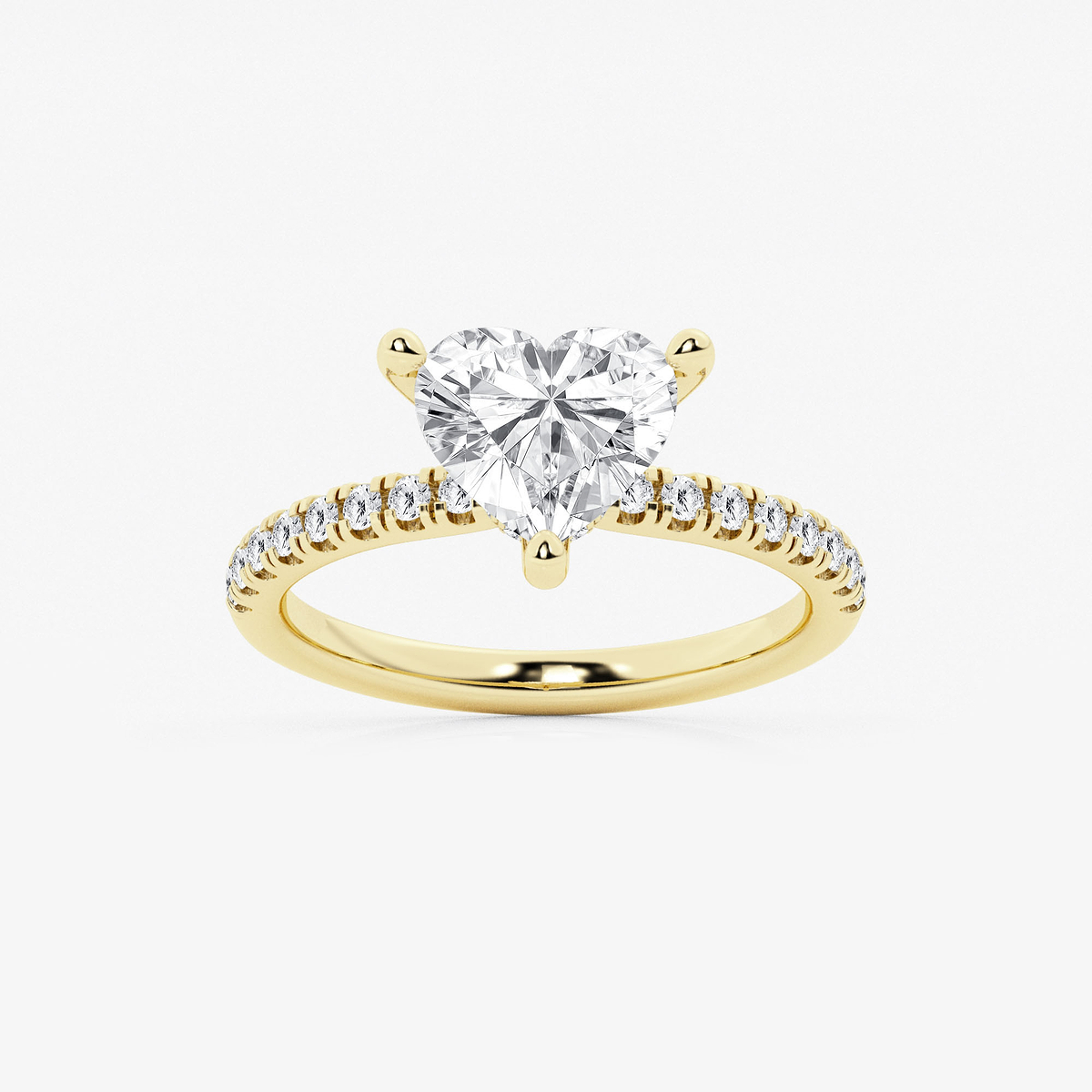 2 1/2 ctw Heart Lab Grown Diamond Hidden Halo Engagement Ring