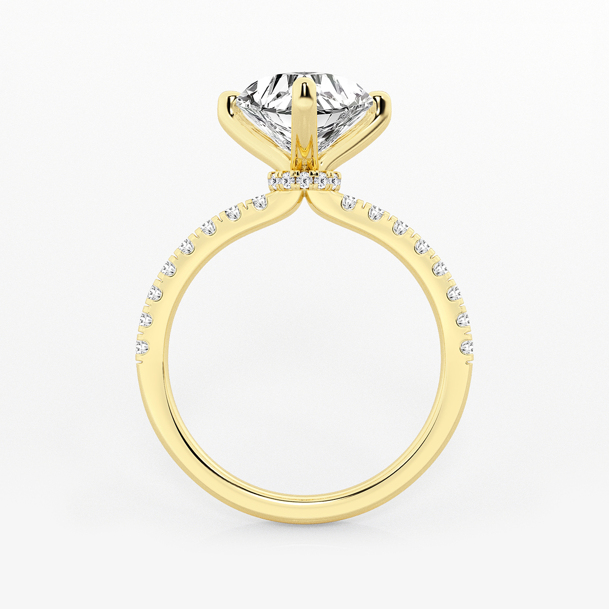 Additional Image 1 for  2 1/2 ctw Heart Lab Grown Diamond Hidden Halo Engagement Ring