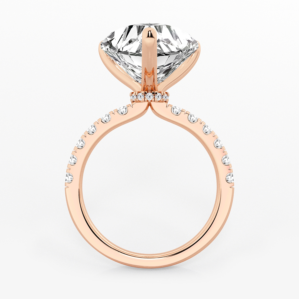 Additional Image 1 for  6 1/2 ctw Heart Lab Grown Diamond Hidden Halo Engagement Ring