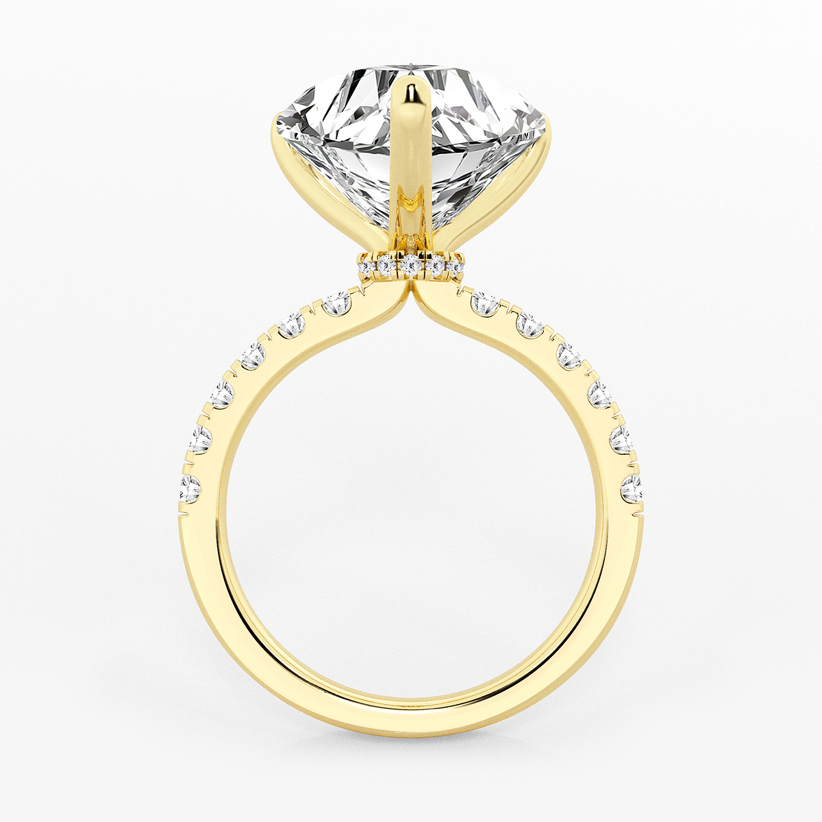 Additional Image 1 for  6 1/2 ctw Heart Lab Grown Diamond Hidden Halo Engagement Ring